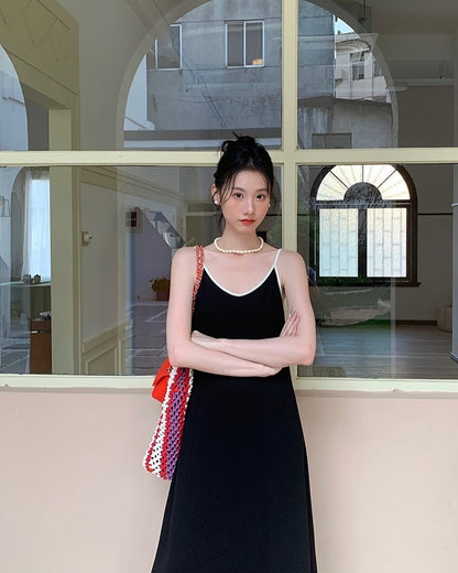 Black and White Color Block Dress