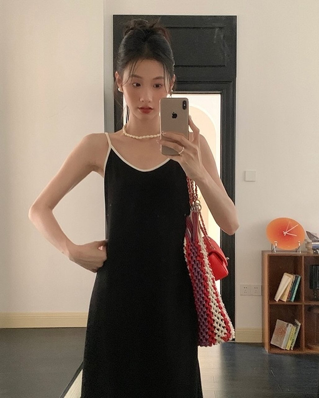 Black and White Color Block Dress