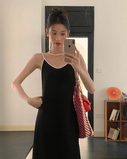 Black and White Color Block Dress