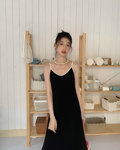 Black and White Color Block Dress