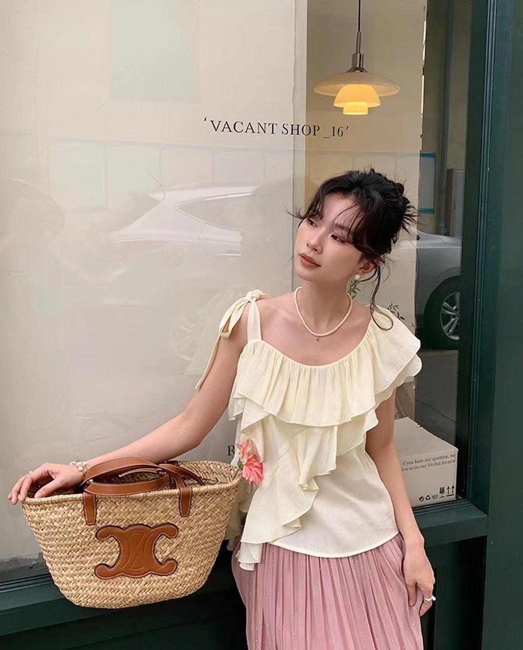 Irregular Ruffle Blouse