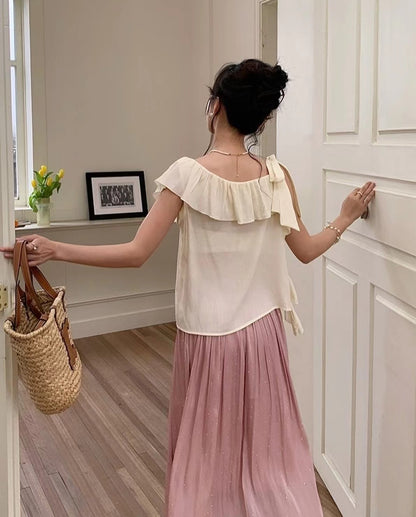 Irregular Ruffle Blouse