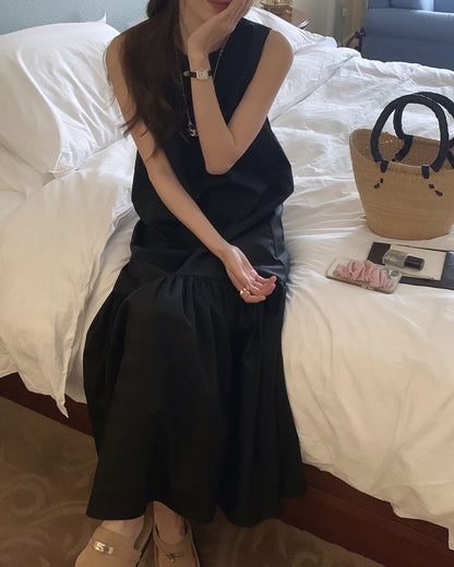 荷葉邊背心連身裙