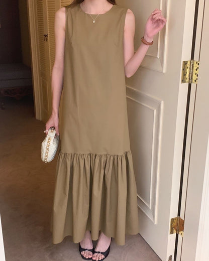 荷葉邊背心連身裙