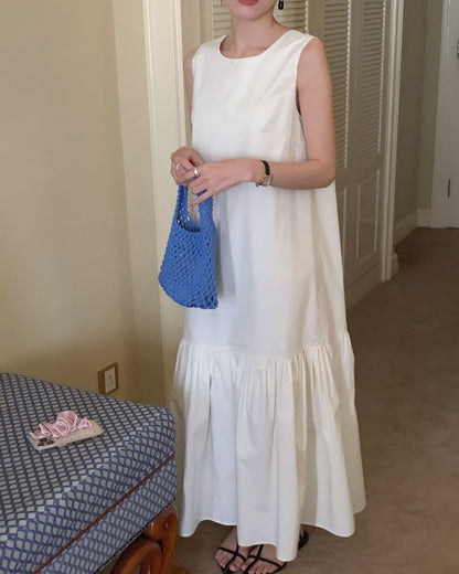 荷葉邊背心連身裙