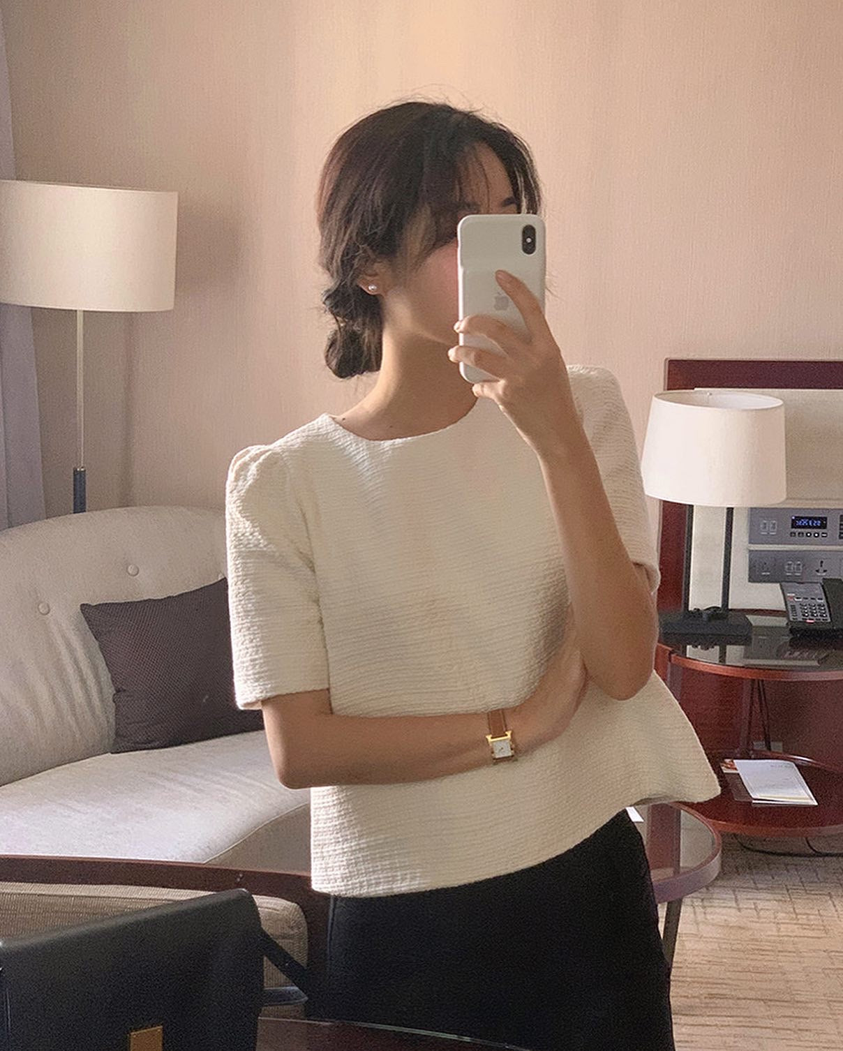 圓領小香風上衣