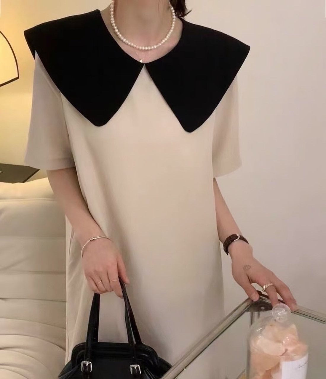 Bow Tie Doll Collar Dress