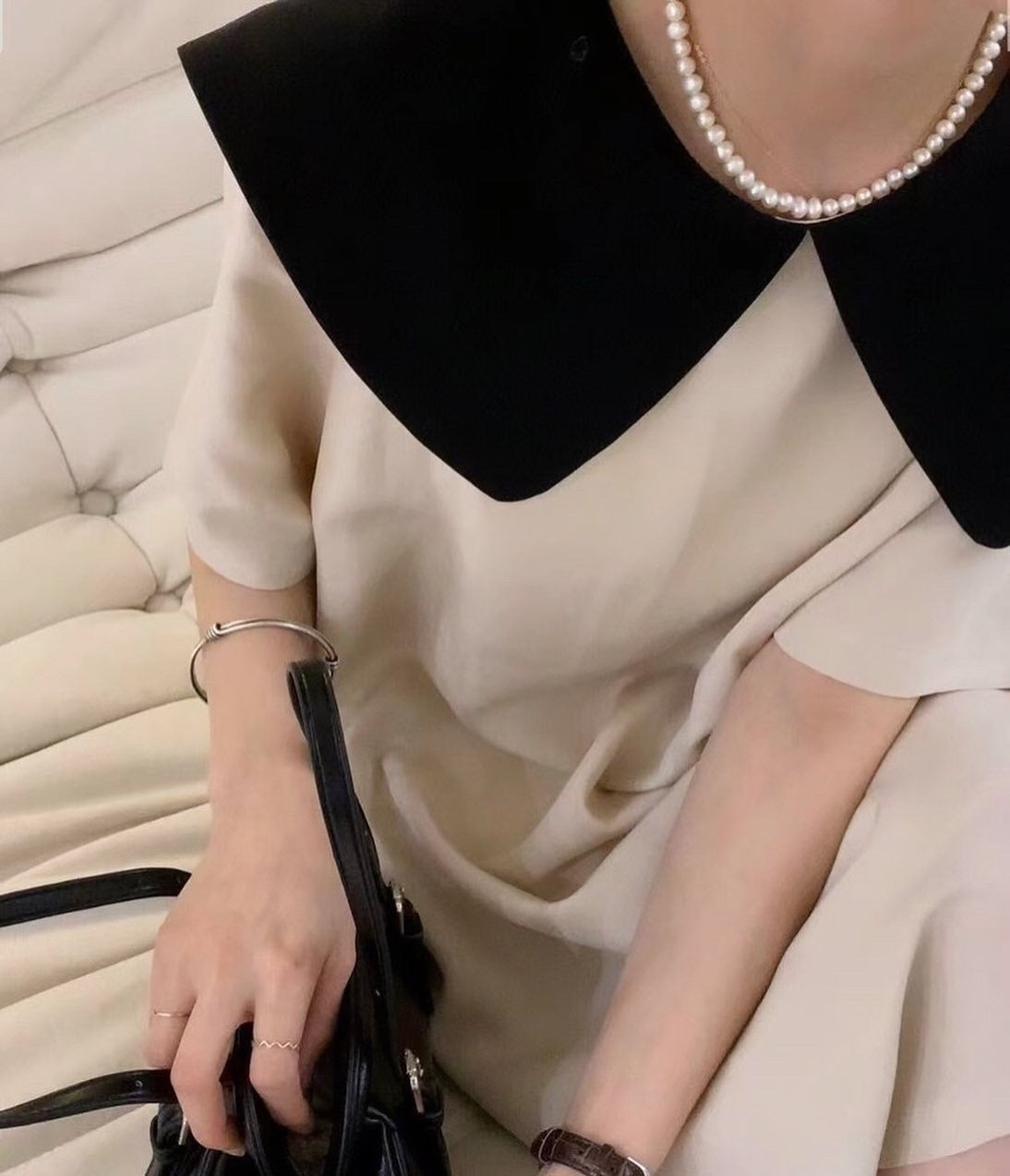 Bow Tie Doll Collar Dress