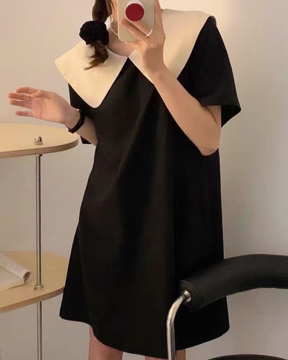 Bow Tie Doll Collar Dress