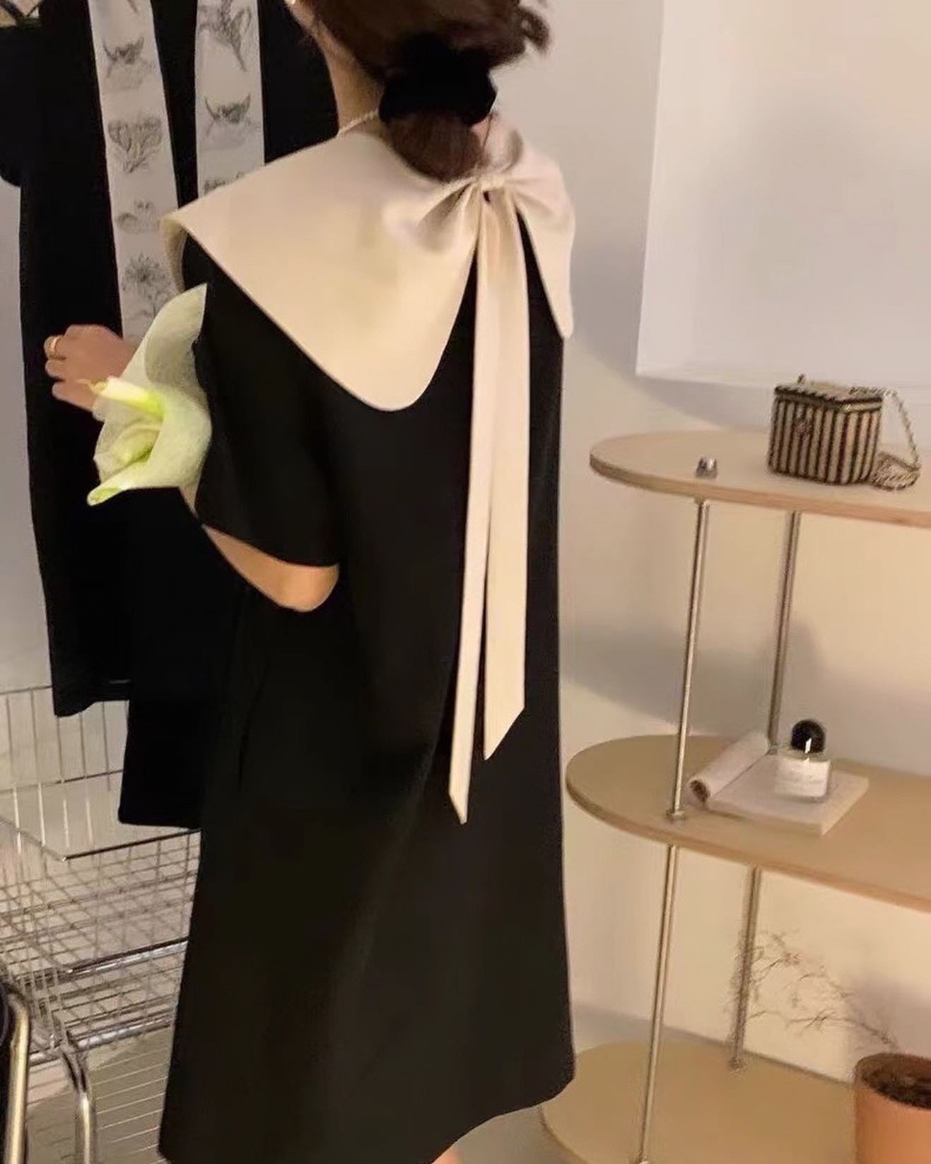 Bow Tie Doll Collar Dress