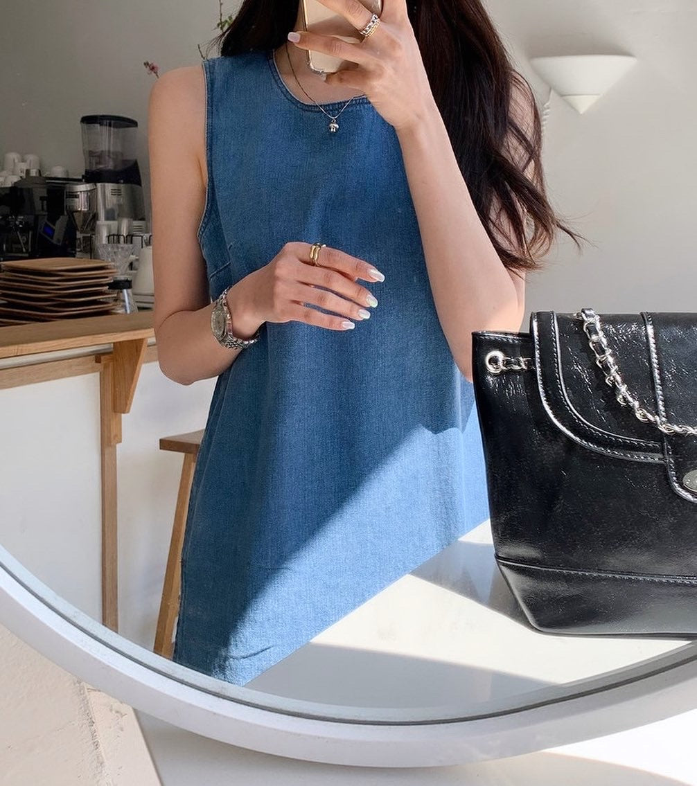 牛仔背心連身短裙