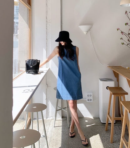 牛仔背心連身短裙