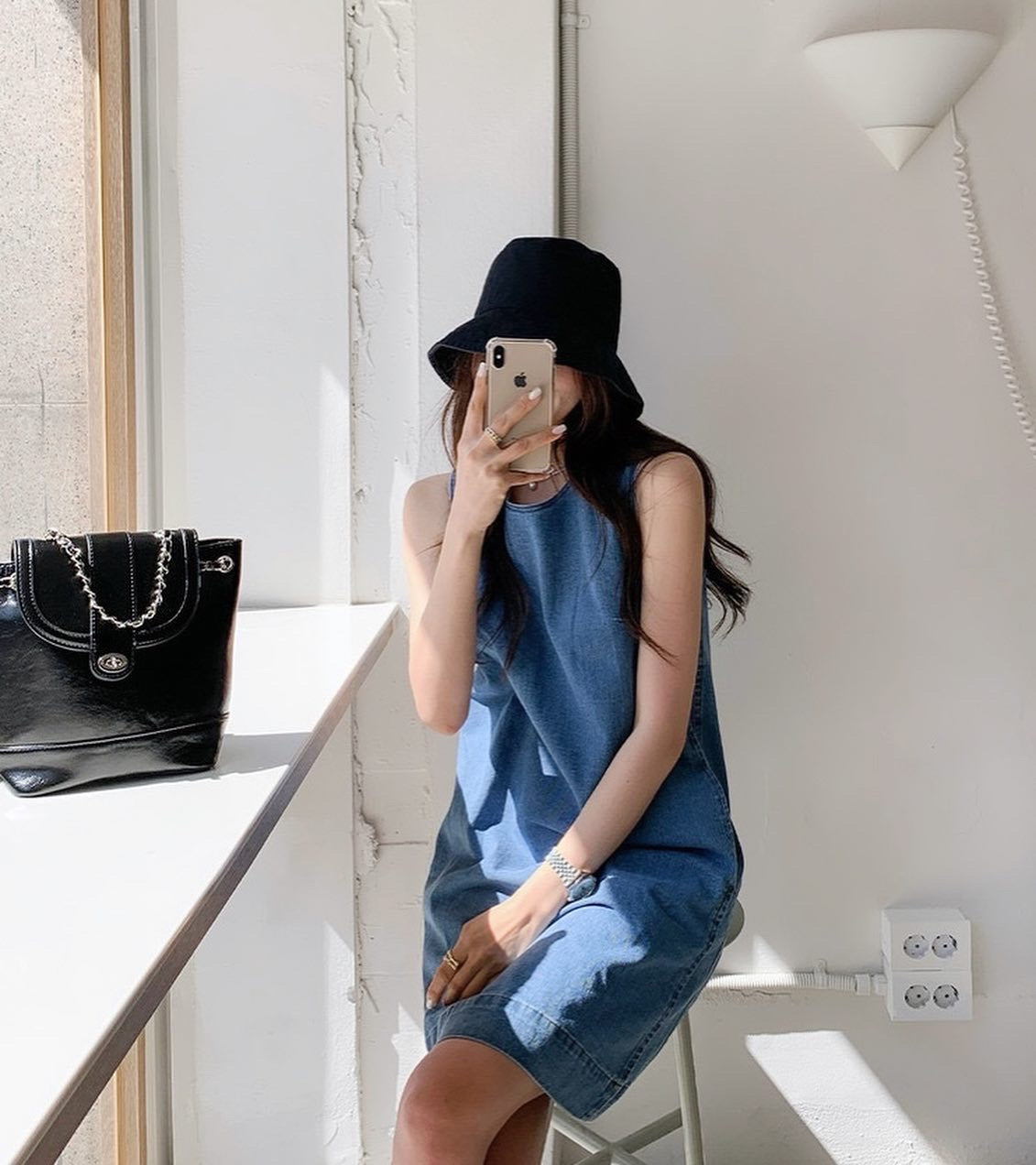 牛仔背心連身短裙