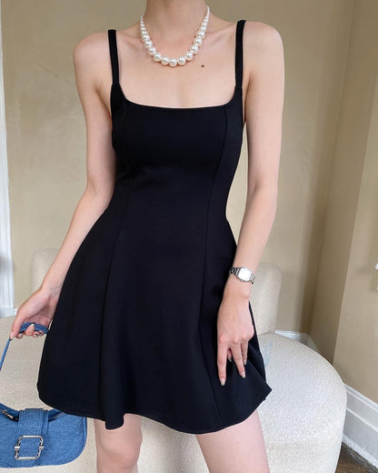 Square Neck Strappy Mini Dress
