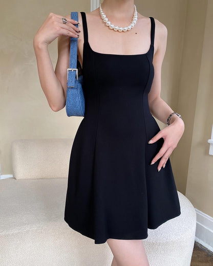 Square Neck Strappy Mini Dress