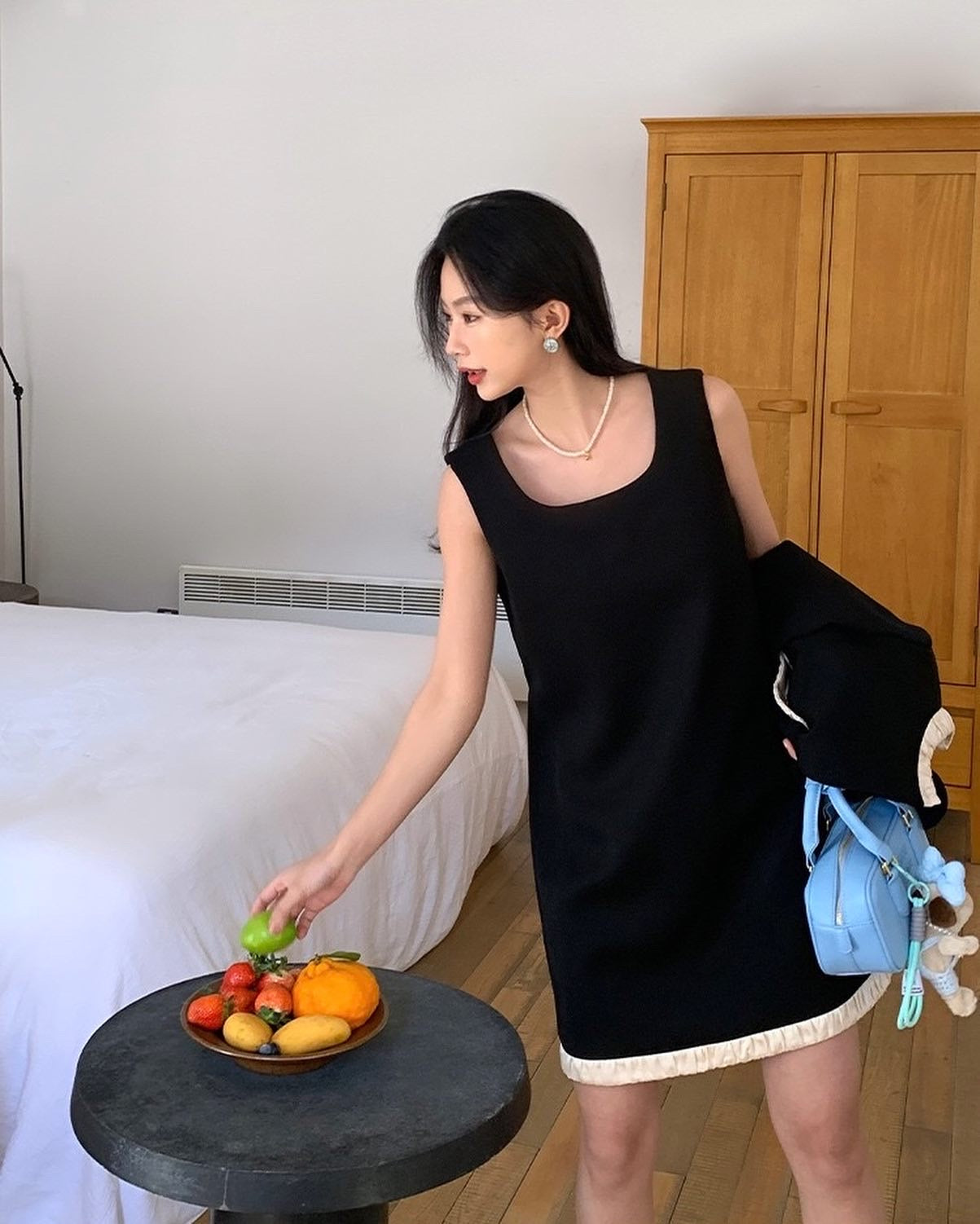 Color-Block Tweed Vest Dress