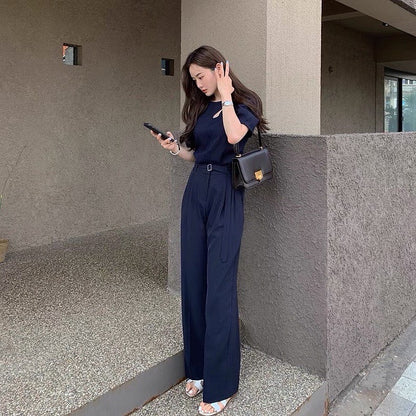 カットアウトパフスリーブトップス