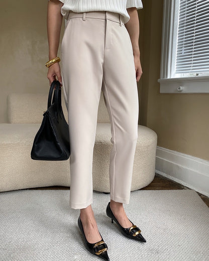 Cropped Cigarette Trousers