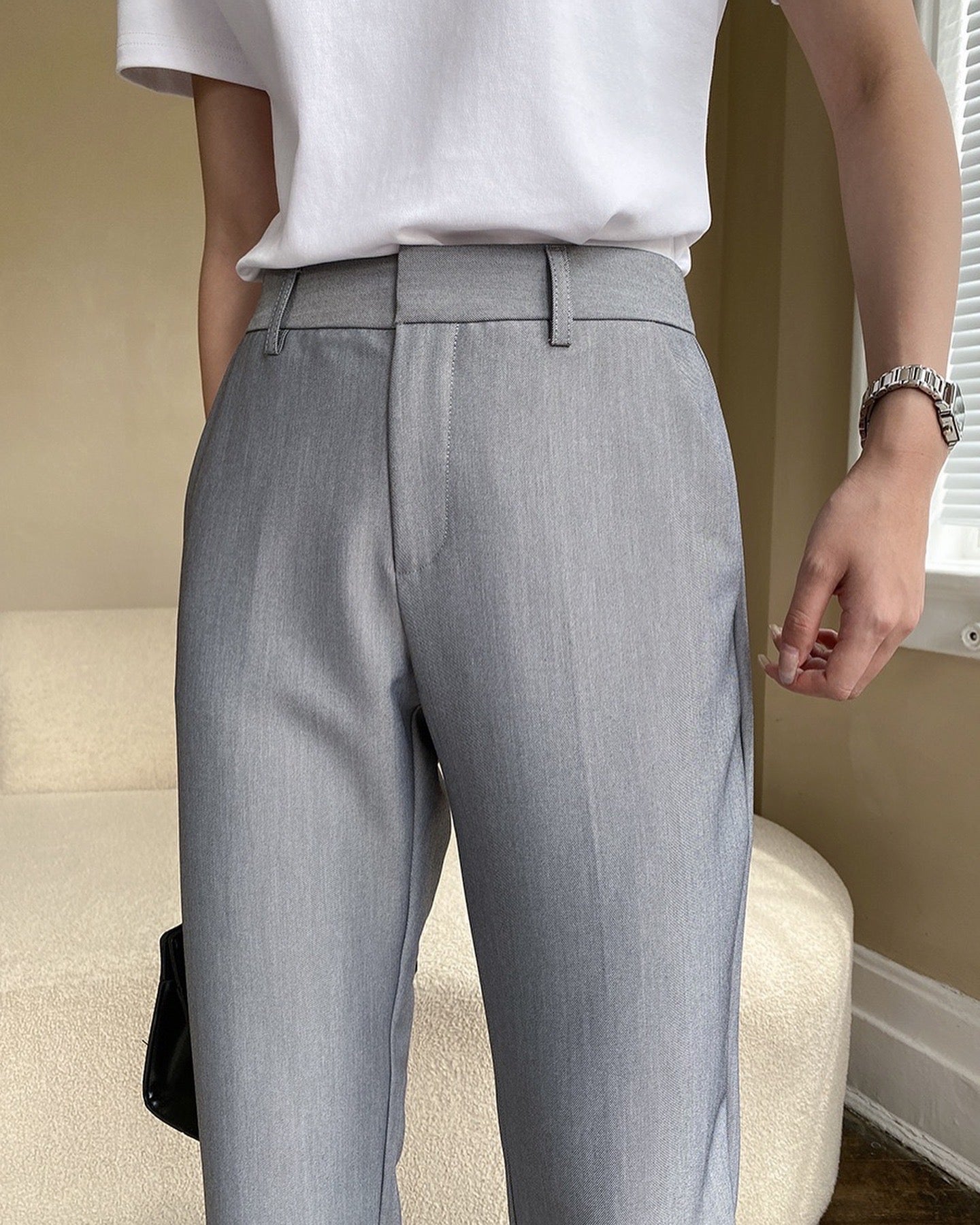 Cropped Cigarette Trousers