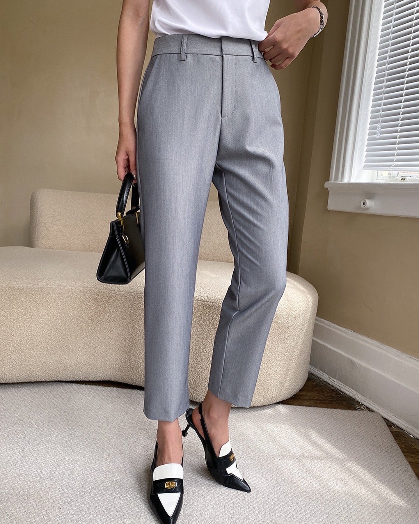 Cropped Cigarette Trousers