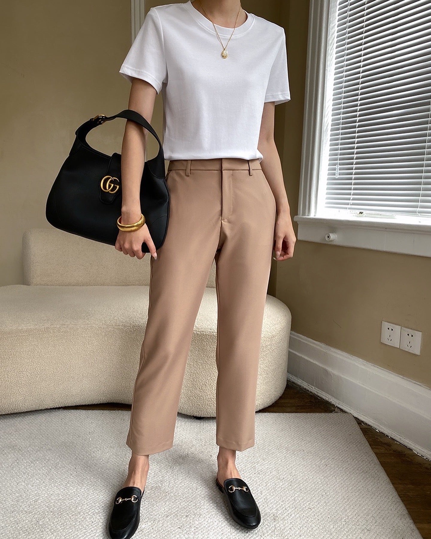 Cropped Cigarette Trousers