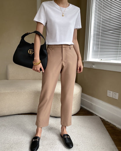 Cropped Cigarette Trousers