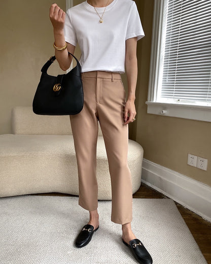 Cropped Cigarette Trousers