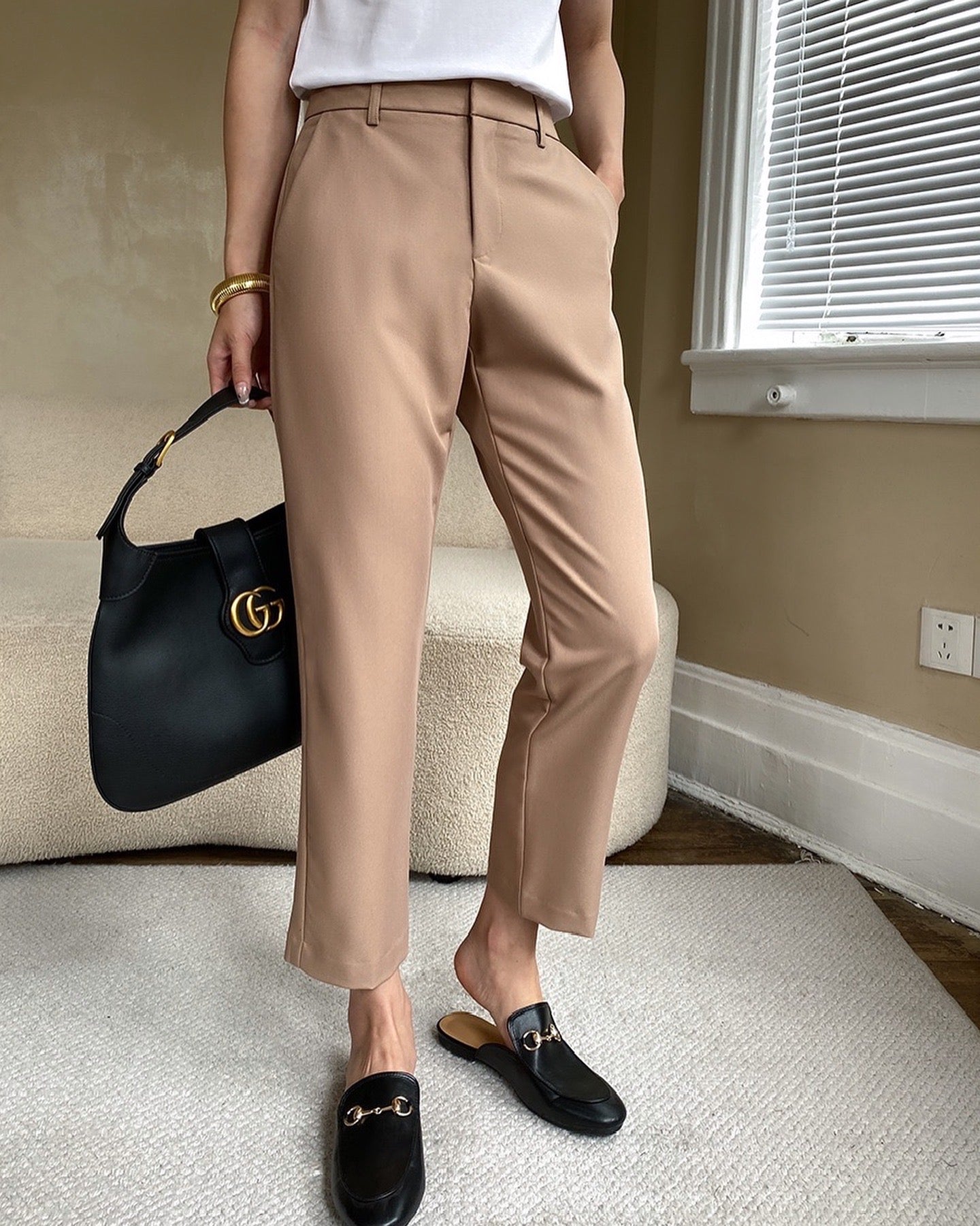 Cropped Cigarette Trousers