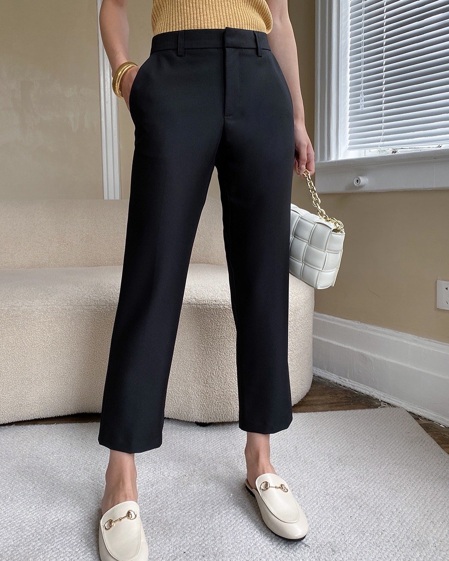 Cropped Cigarette Trousers