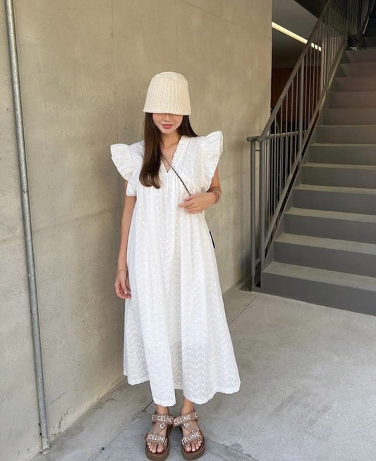 White Ruffled Dress