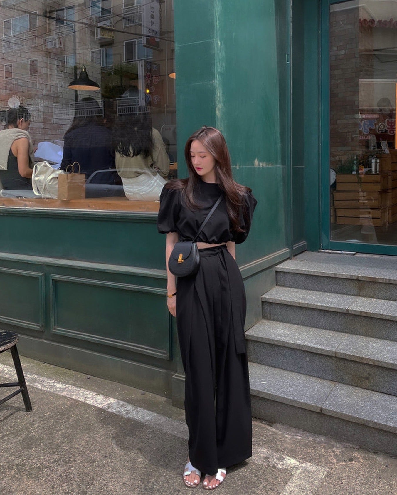 Pleated Tie Waist Trousers