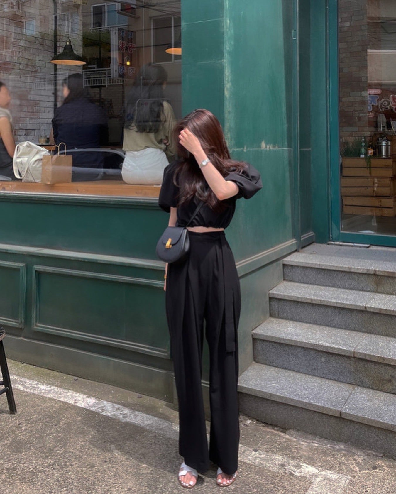 Pleated Tie Waist Trousers