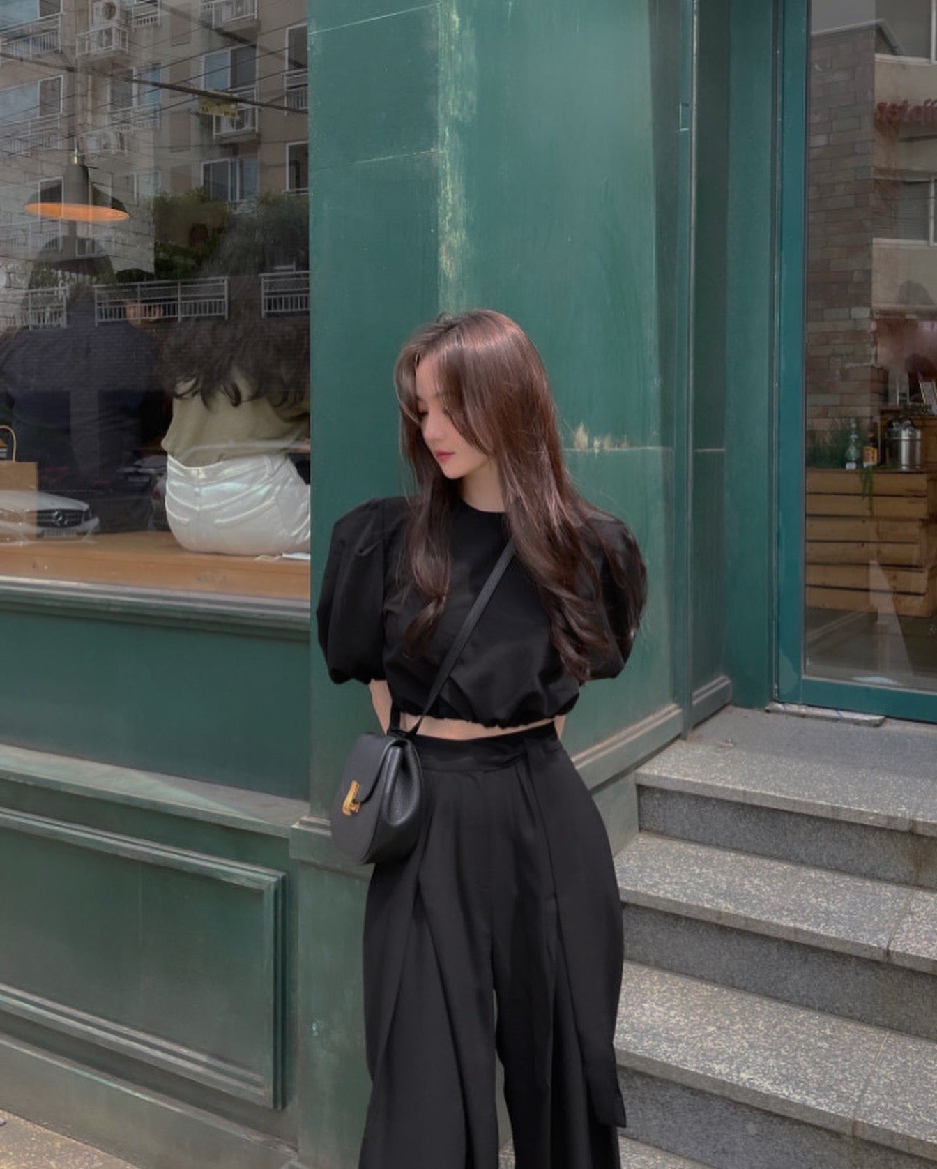 Pleated Tie Waist Trousers