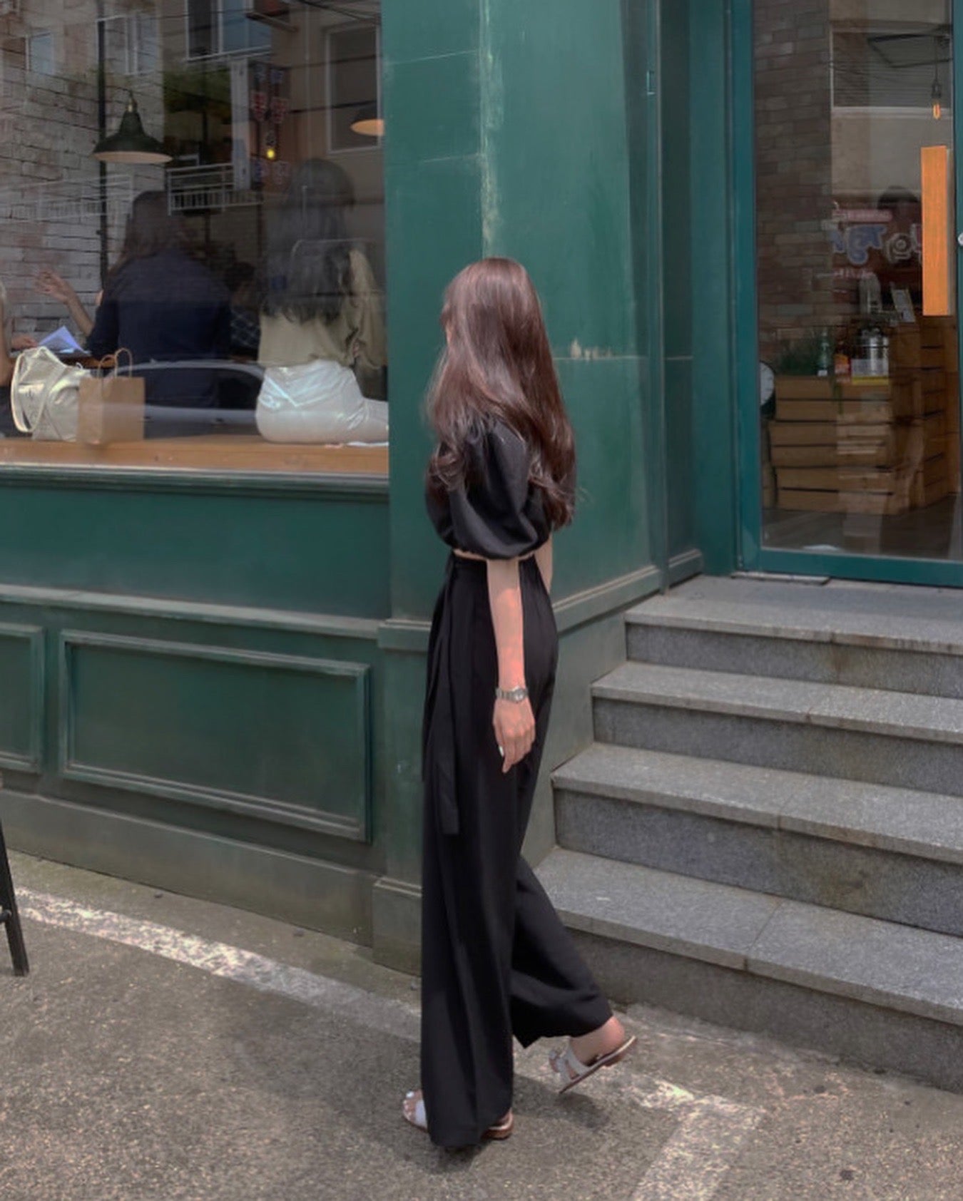 Pleated Tie Waist Trousers