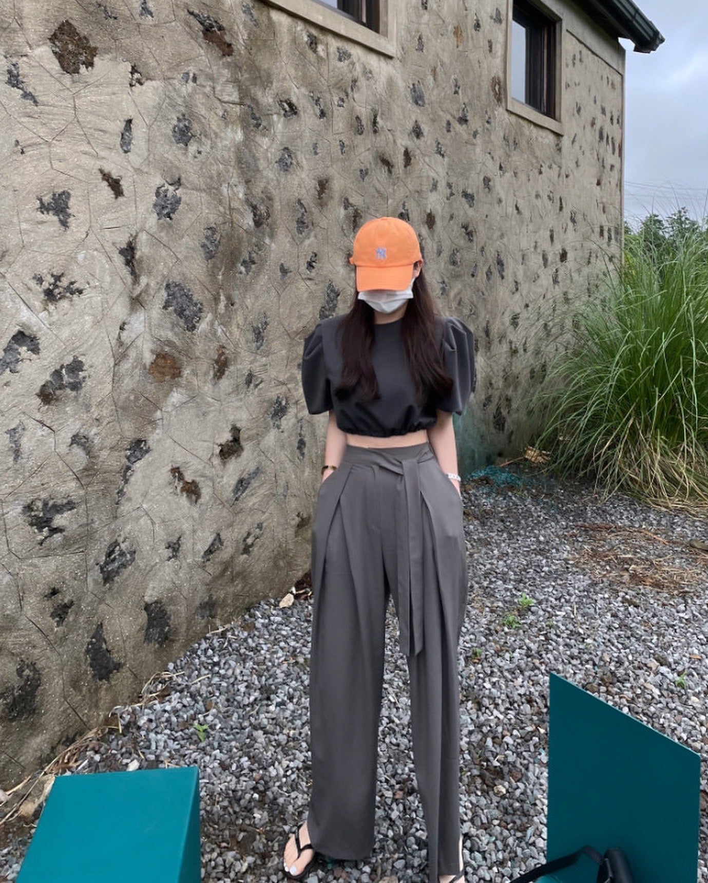 Pleated Tie Waist Trousers