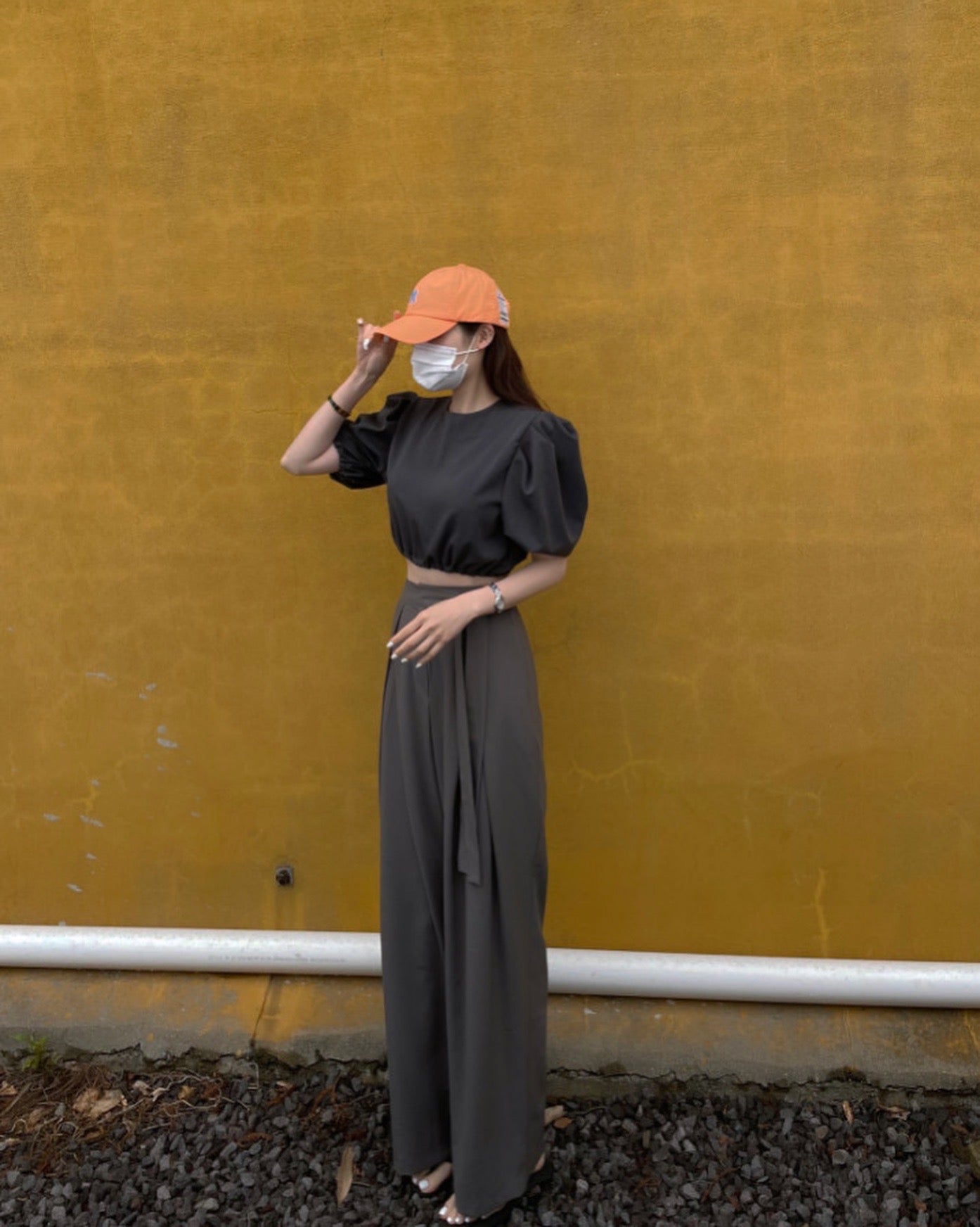 Pleated Tie Waist Trousers