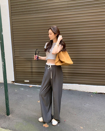 Patchwork Striped Trousers