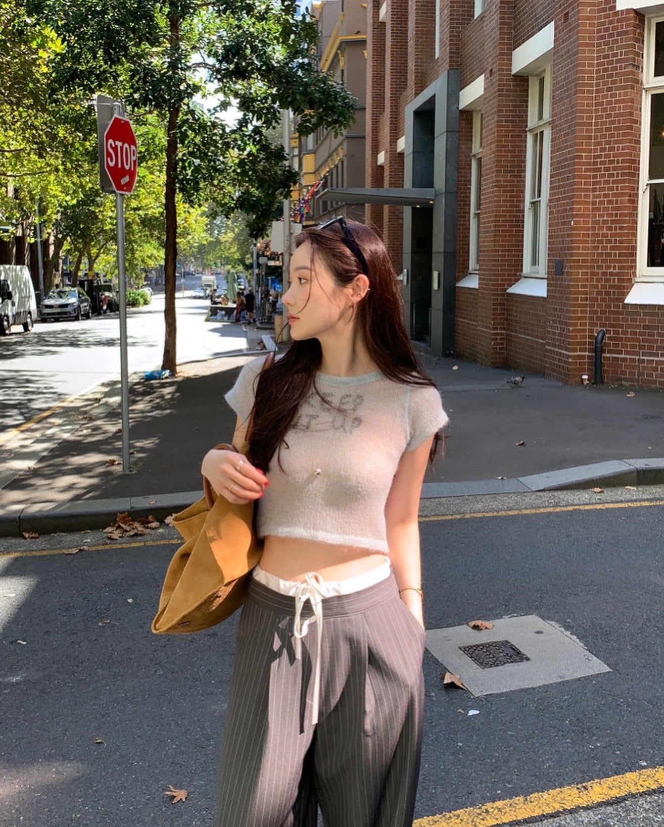 Patchwork Striped Trousers