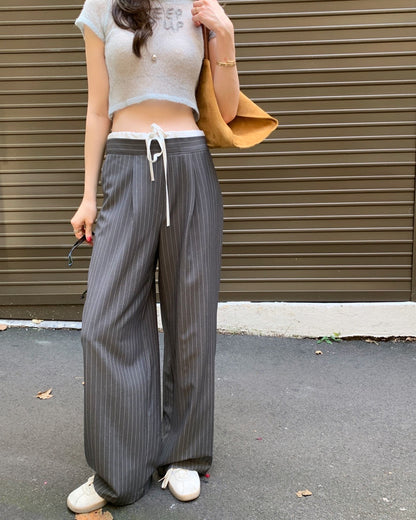 Patchwork Striped Trousers