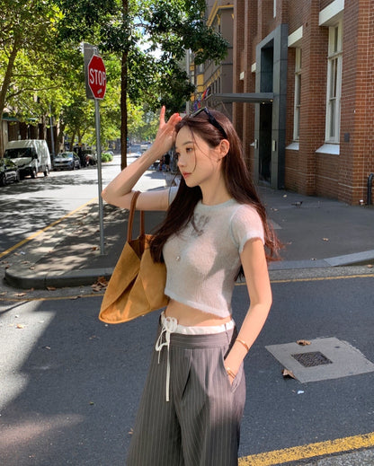 Patchwork Striped Trousers