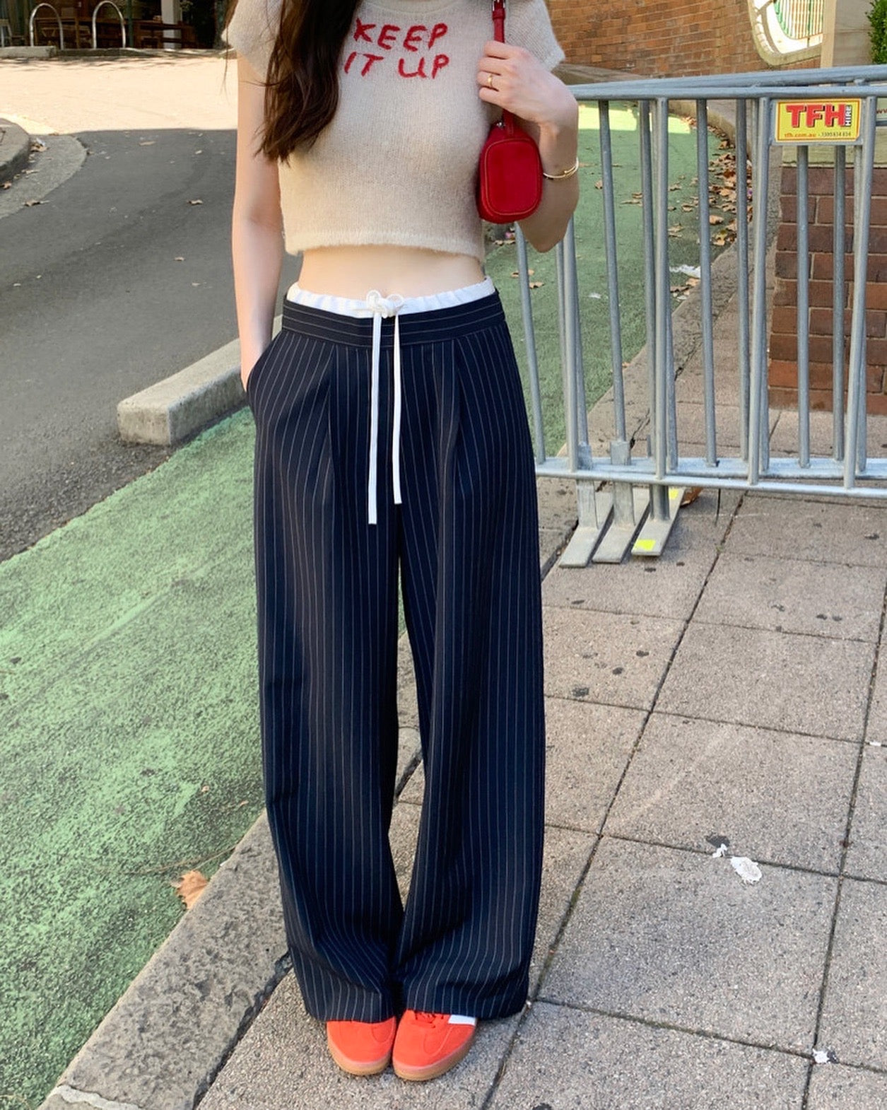 Patchwork Striped Trousers