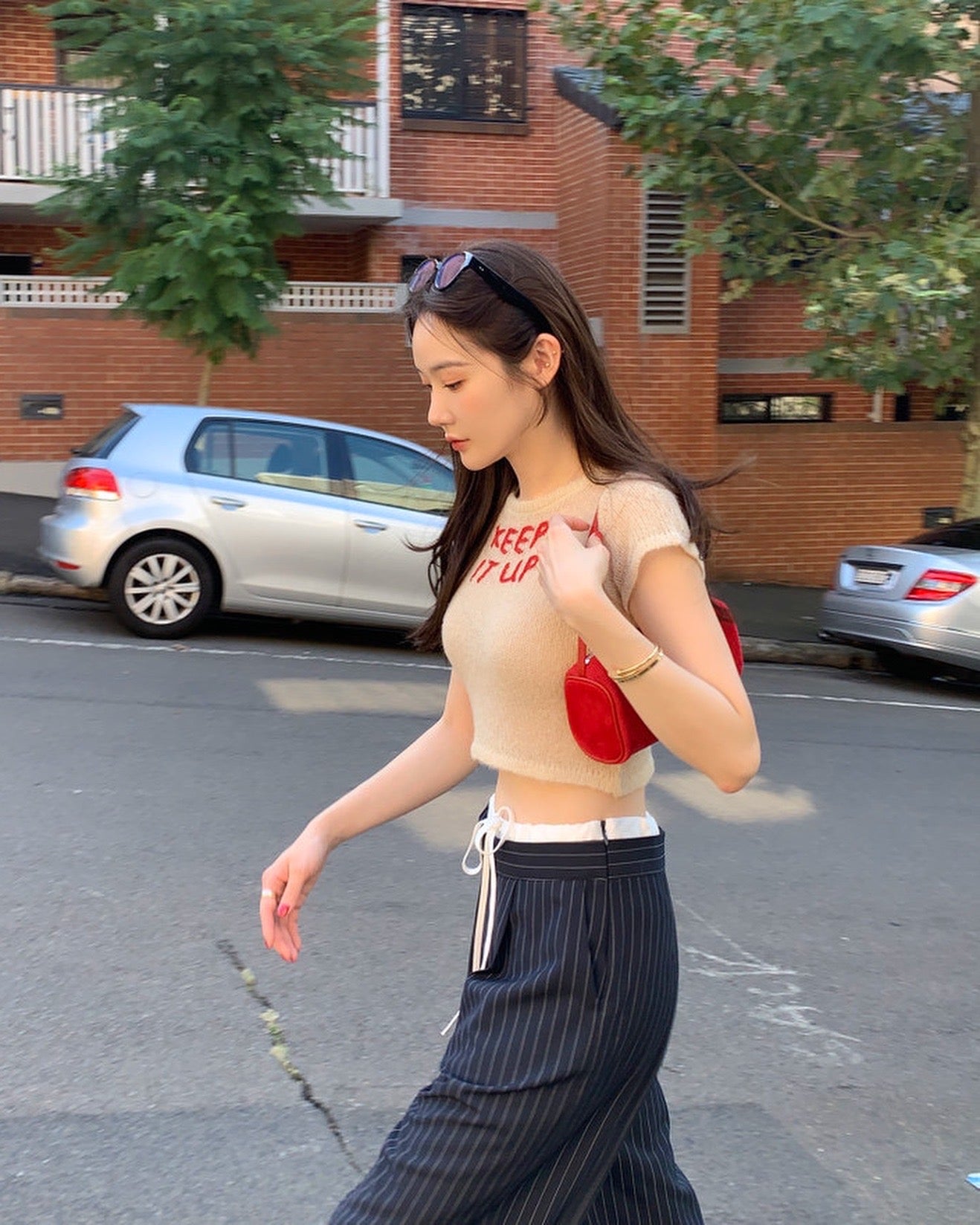 Patchwork Striped Trousers