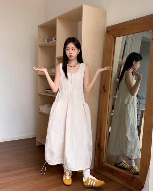 Utility Jumpsuit with Zipper