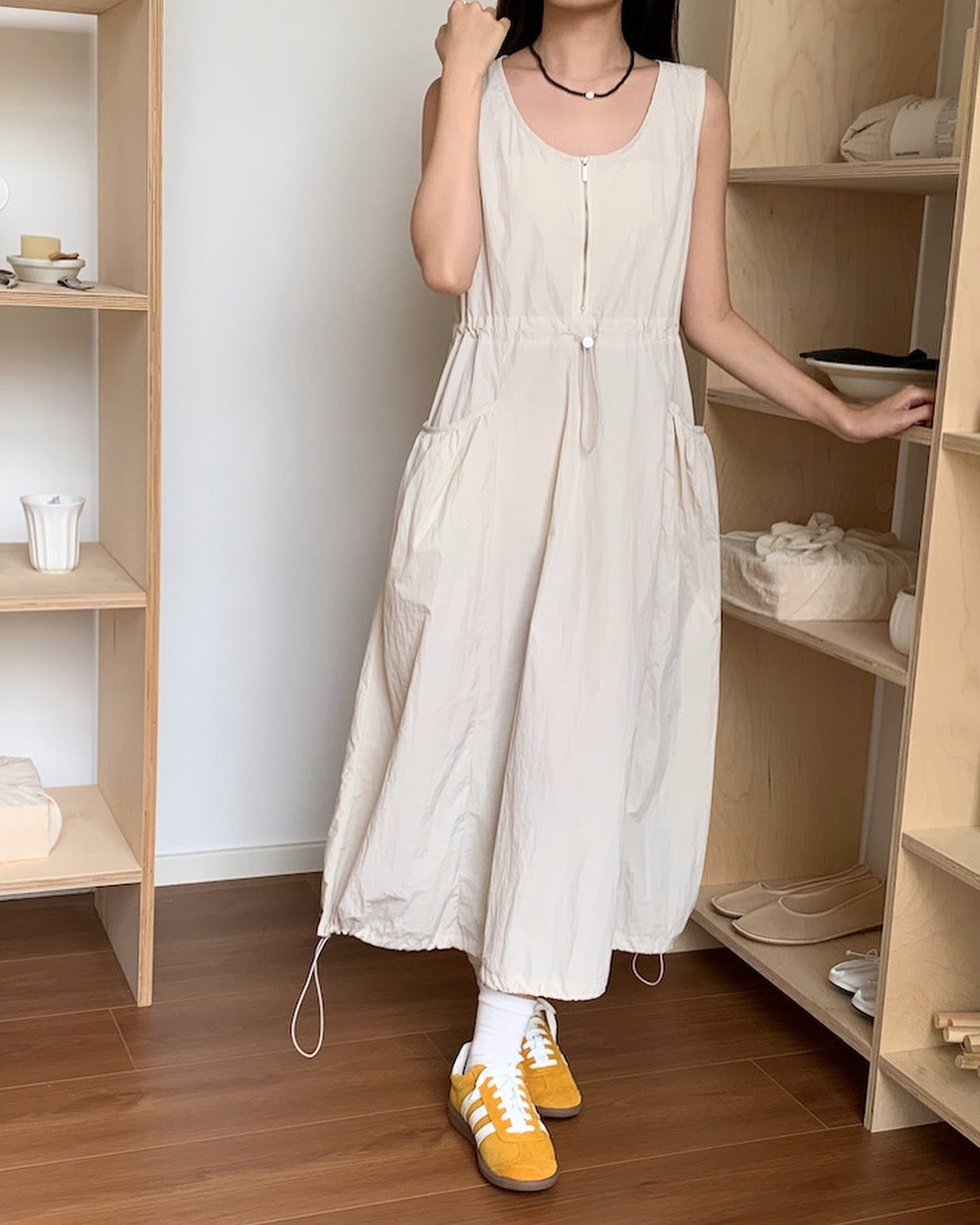 Utility Jumpsuit with Zipper