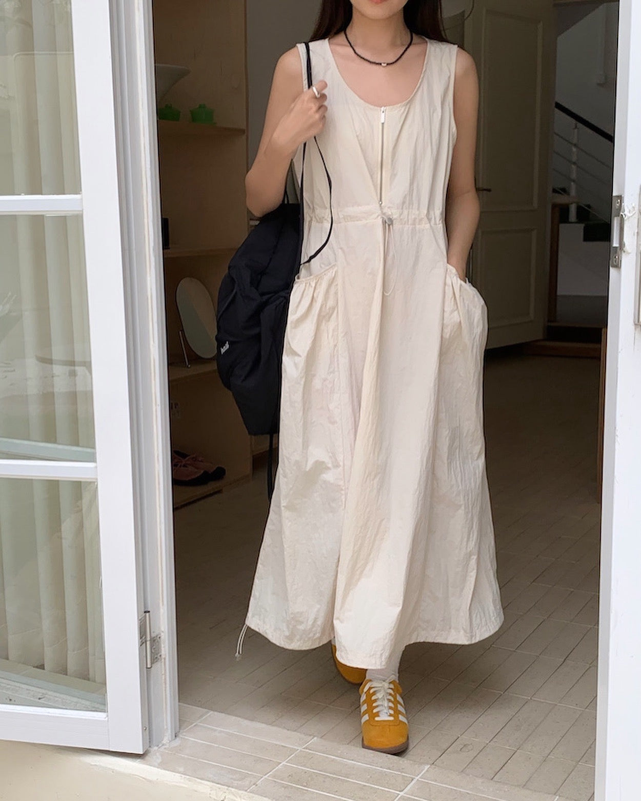 Utility Jumpsuit with Zipper