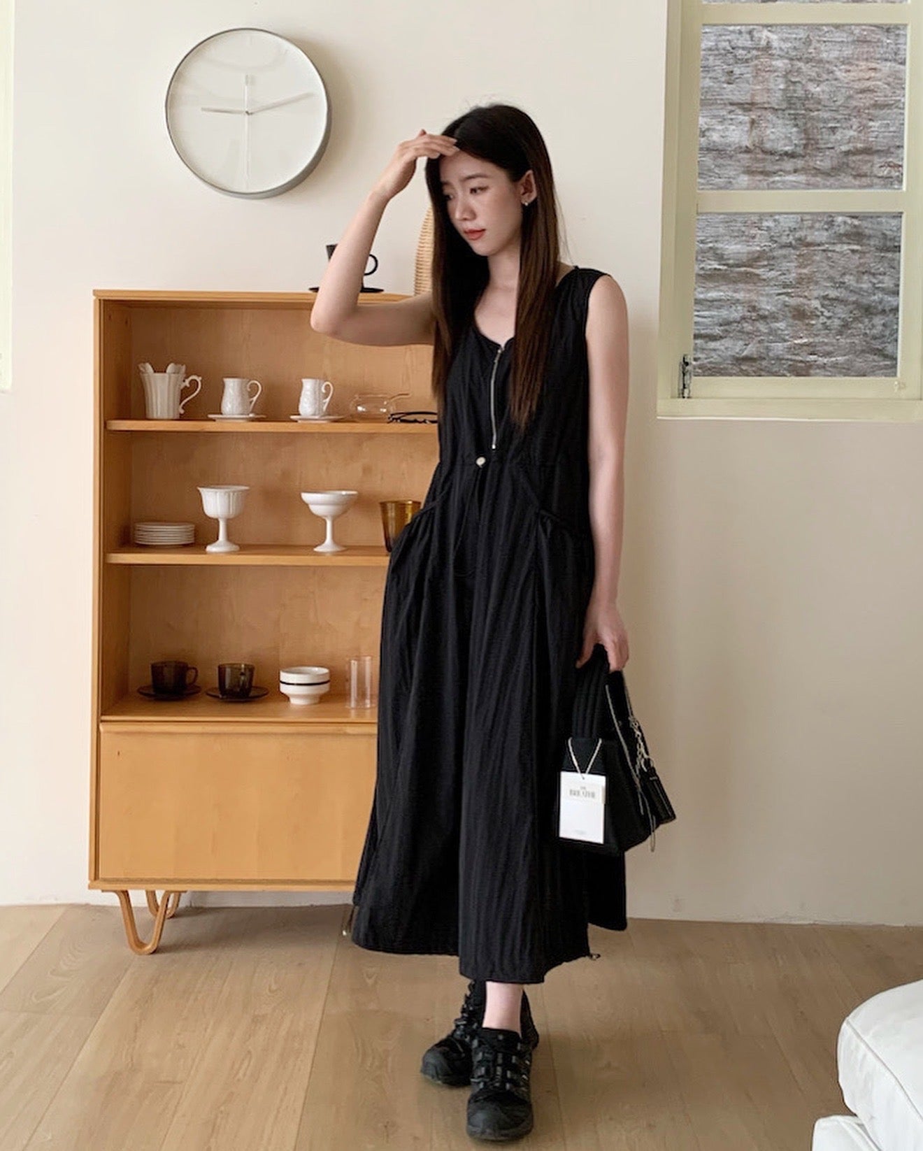 Utility Jumpsuit with Zipper