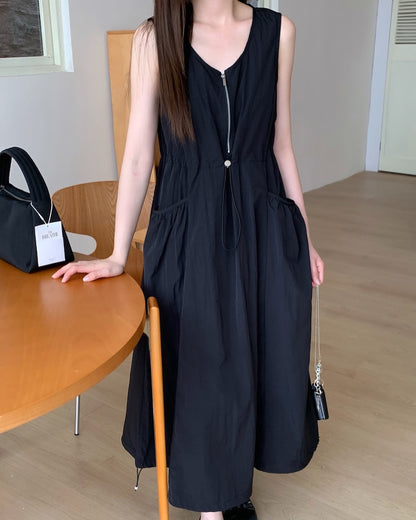 Utility Jumpsuit with Zipper