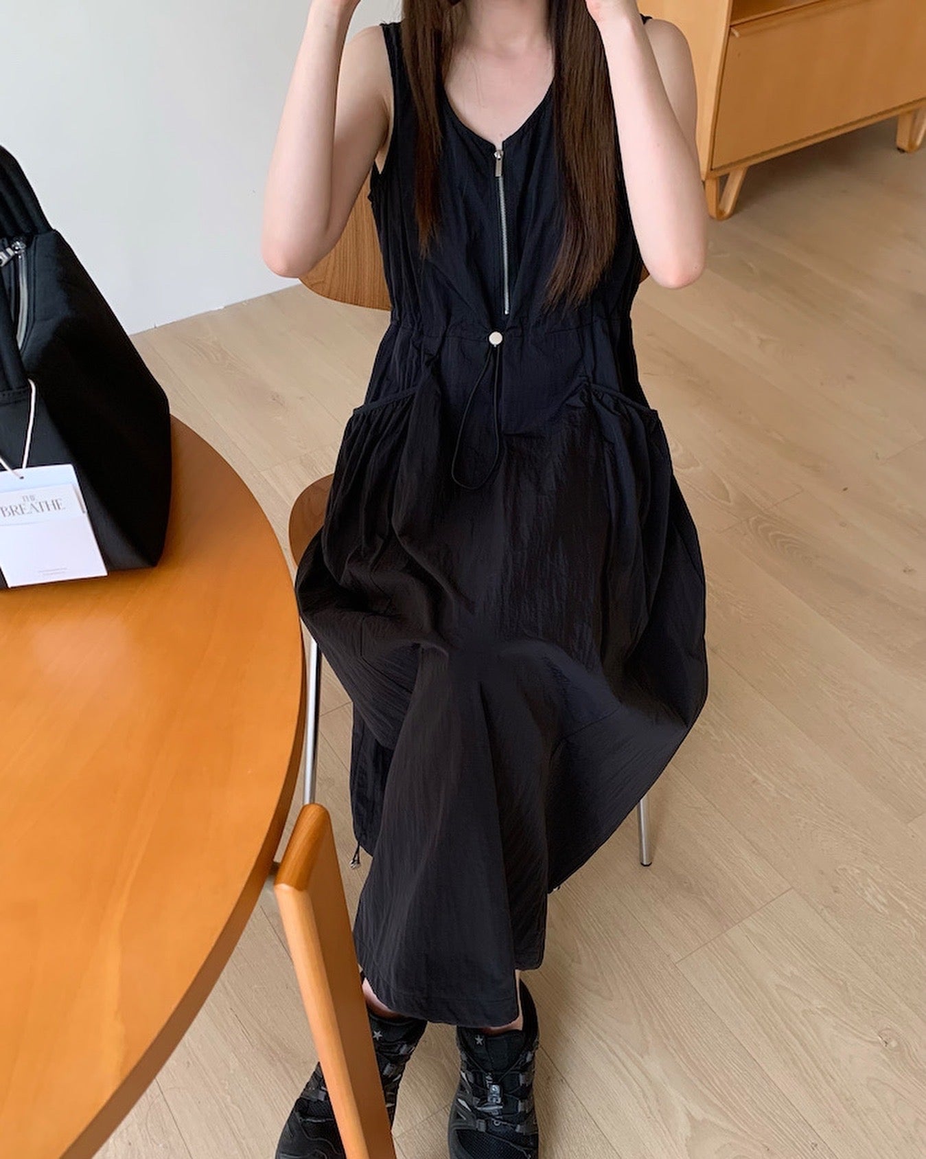 Utility Jumpsuit with Zipper