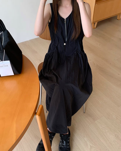 Utility Jumpsuit with Zipper