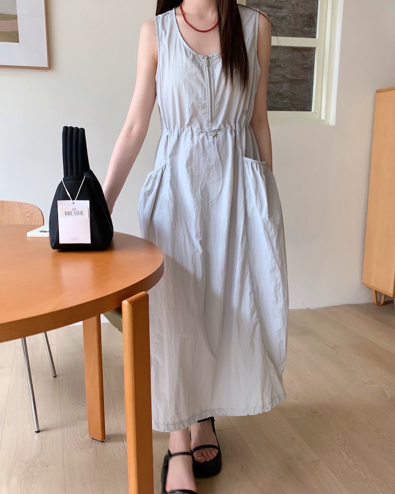 Utility Jumpsuit with Zipper